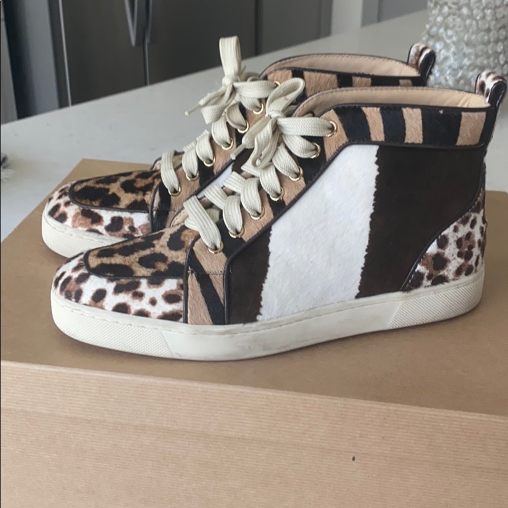 Cheetah Christian louboutin sneakers